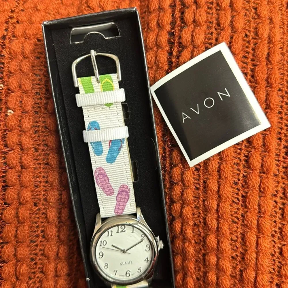 AVON vintage  summertime fun flip flop watch